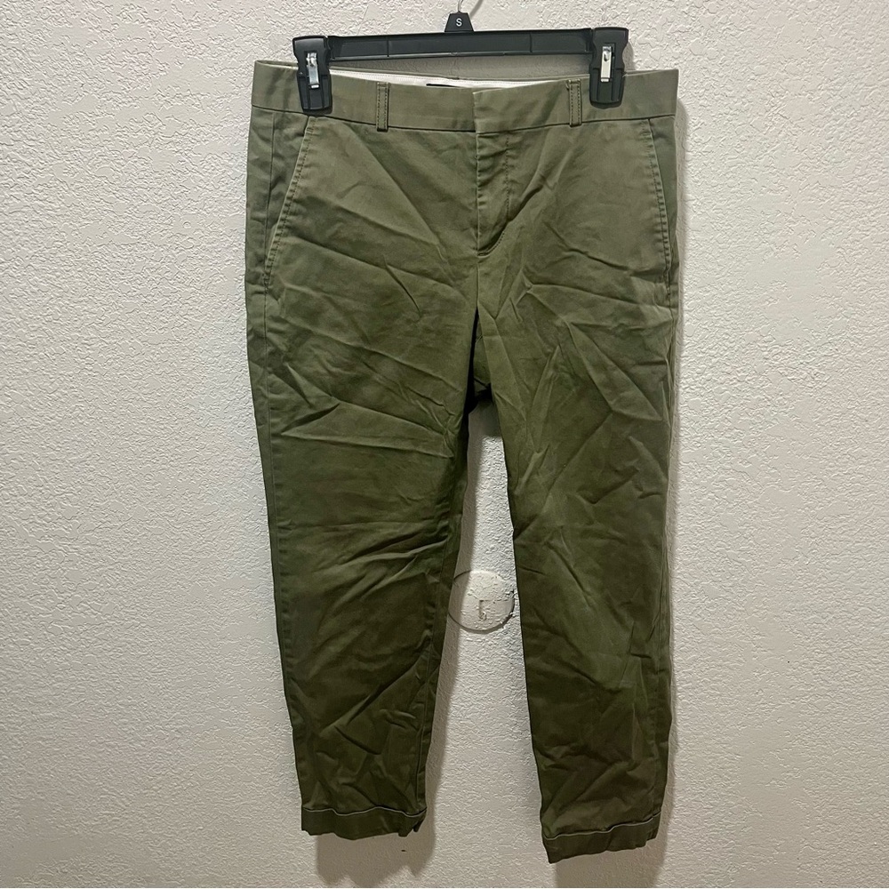 Banana Republic Avery Sage Rolled Cuff Straight Leg Chino Pants